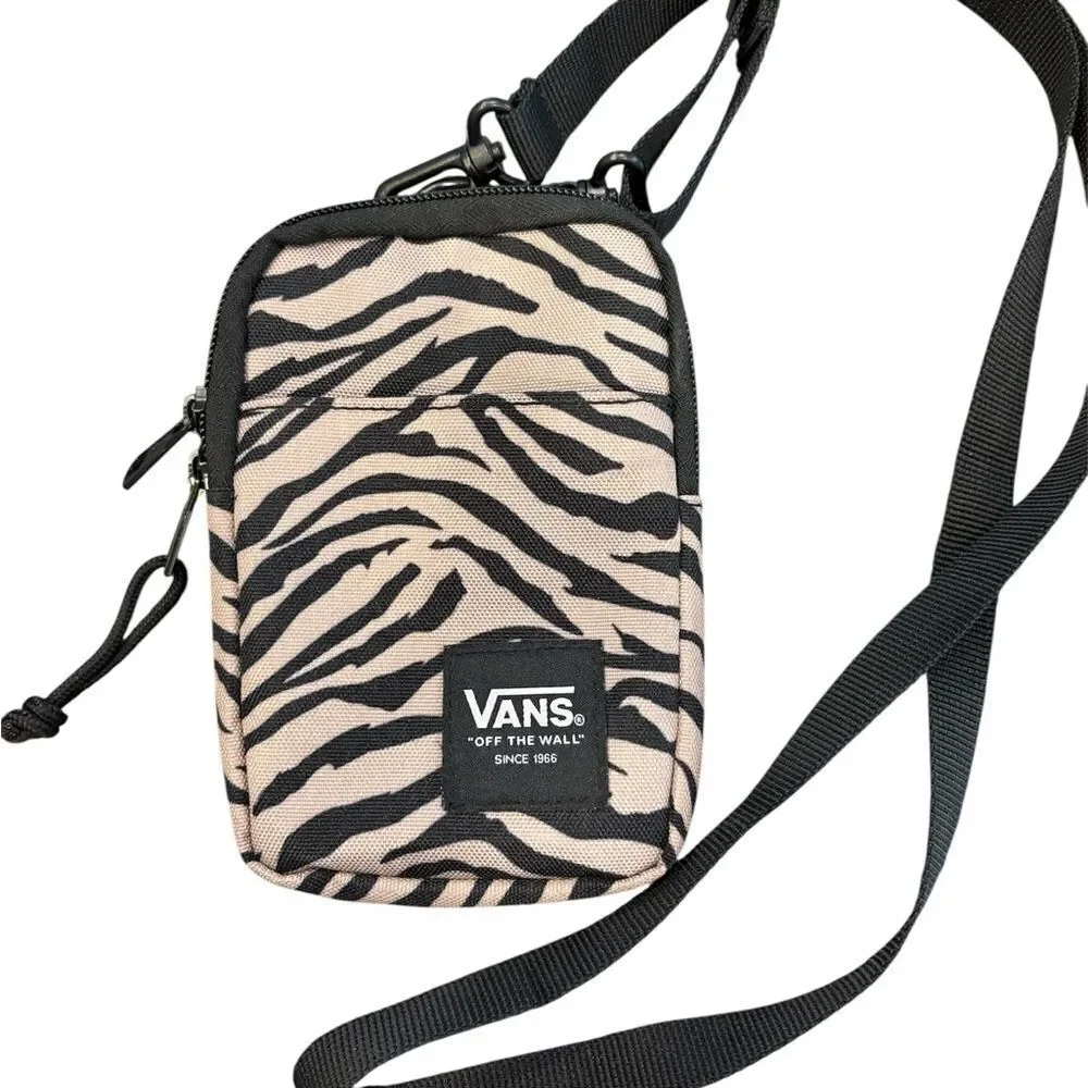 Vans Zebra Print Call Waiting Phone Bag  - Black and Tan